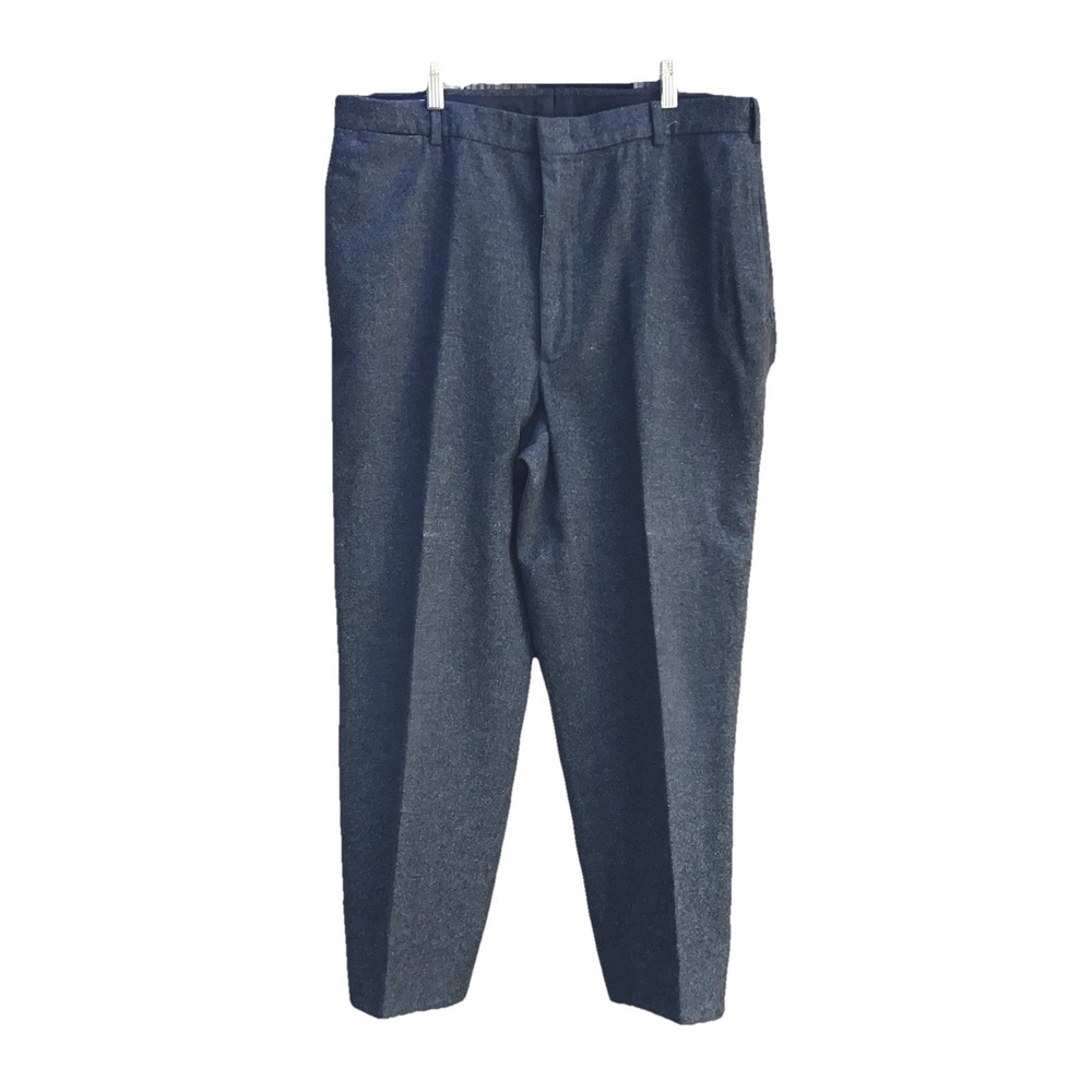 Vintage Polo Sport Ralph Lauren Men's Wool Dress Pants Gray USA Made 35 36x28